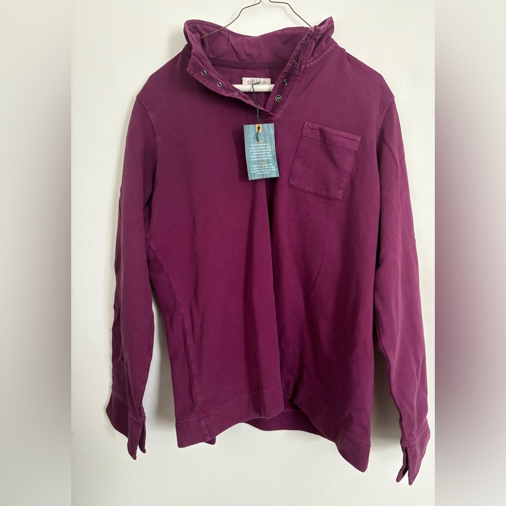 Nwt maroon orvis pull over top 100% X-Large